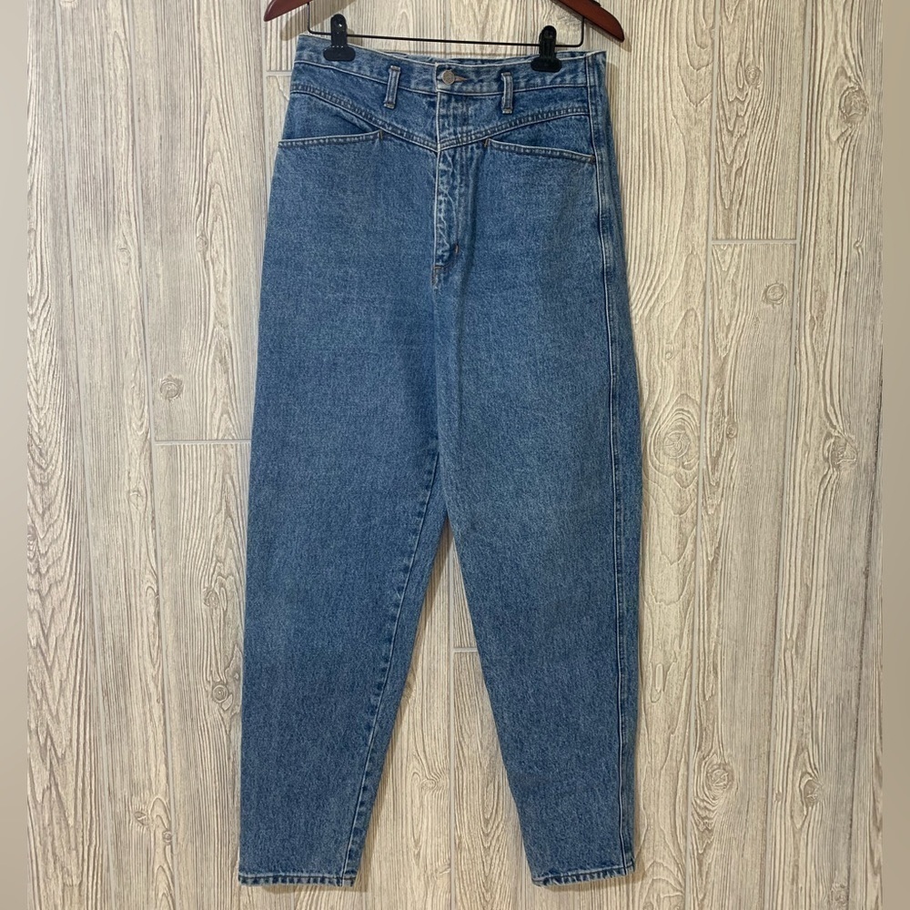Vintage 90’s High Waist Nuovo County Seat Stone Washed Taper Legs Jeans Size 13